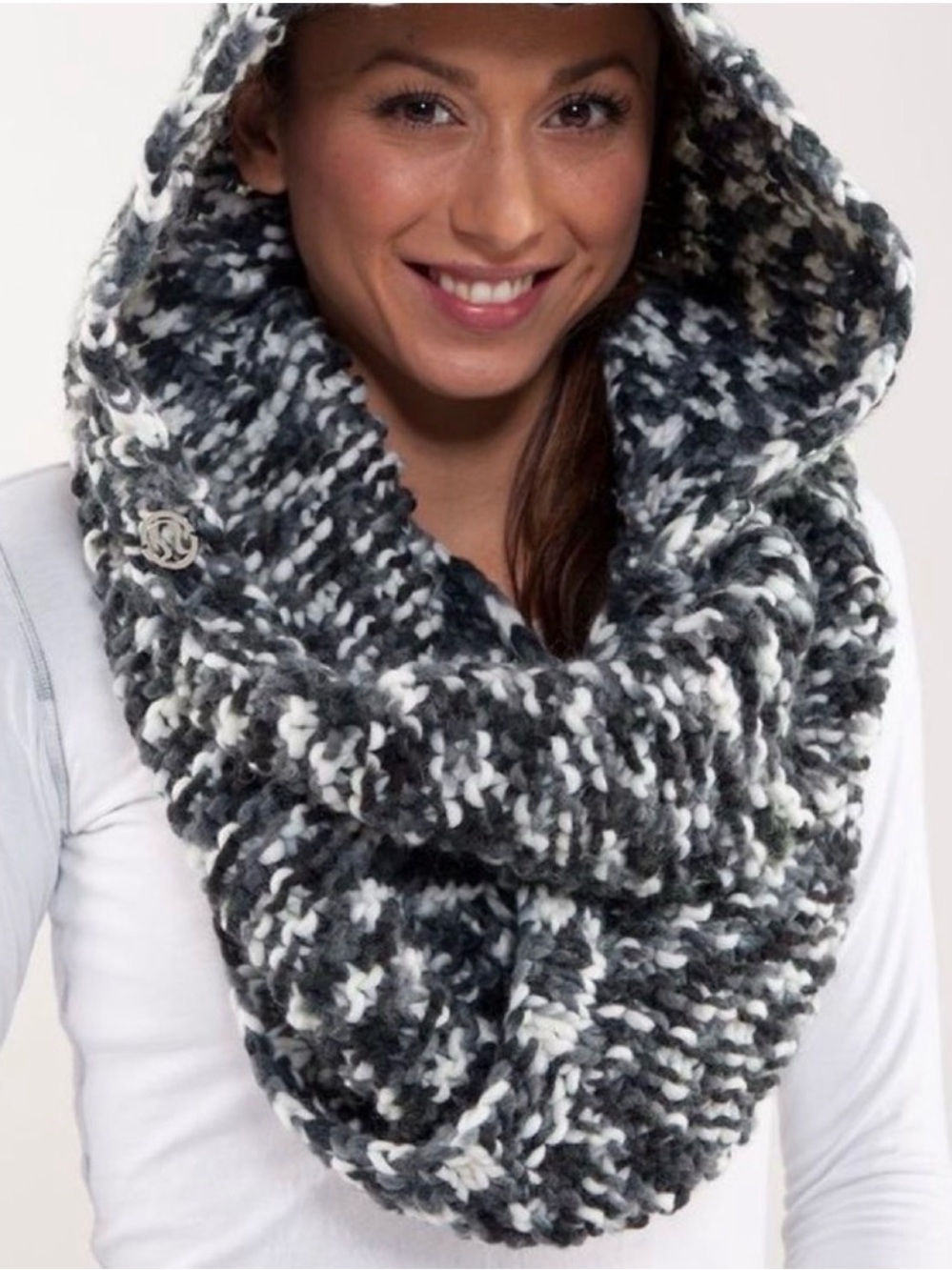 Lululemon hooded Cozy Knit Infinity Scarf